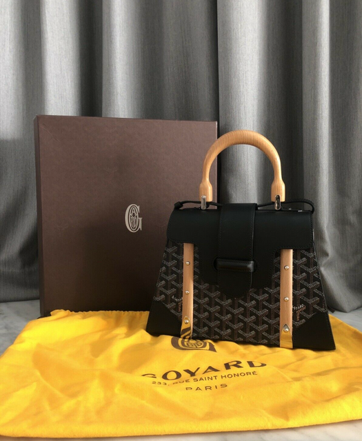 goyard wooden handle bag